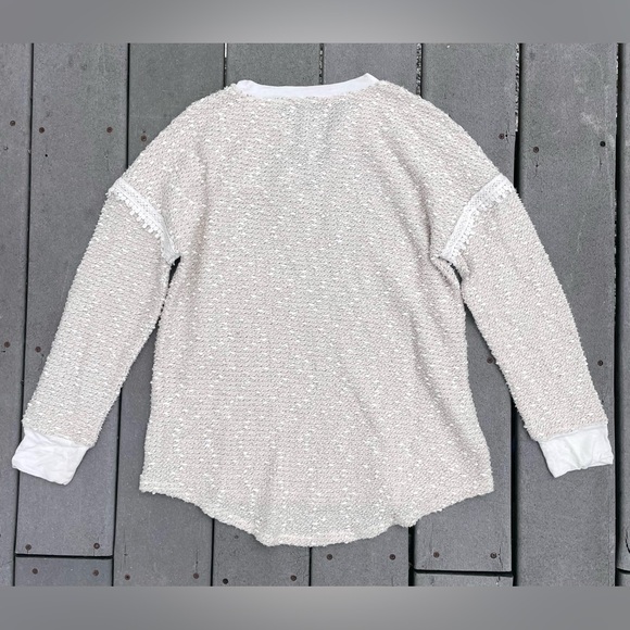 *5/$20 or 3/$15* Soft Long Sleeve Sweater Top with Lace Detail - Picture 3 of 5